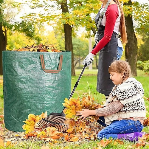 

saco de jardim - sacos de jardinagem resistentes reutilizáveis, saco de resíduos de folhas de jardim para piscina de gramado