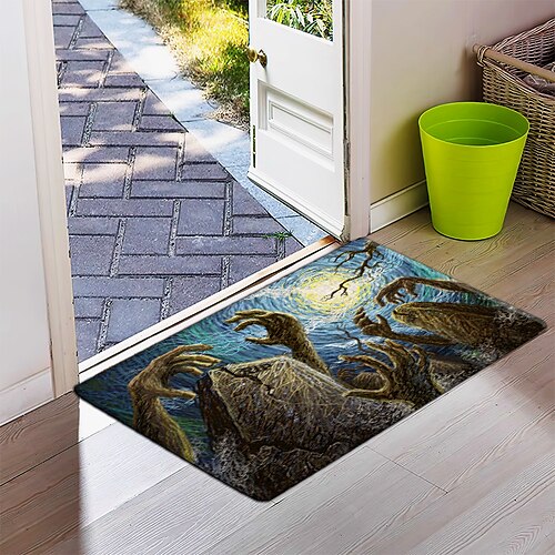 

Tapis de porte d'halloween, antidérapant, résistant à l'huile, intérieur et extérieur, décoration de chambre à coucher, de salle de bain, d'entrée