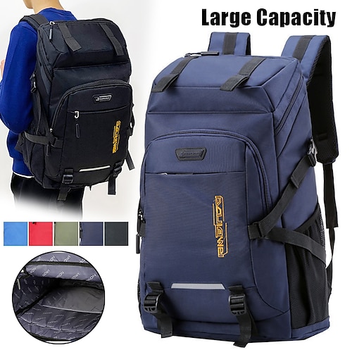 

Hombre mochila Mochila Escolar Mochila funcional Escuela Exterior Acampada y Senderismo Color sólido Paño Oxford Gran Capacidad Impermeable Ligero Cremallera 60 litros gris 80 litros morado 80 litros