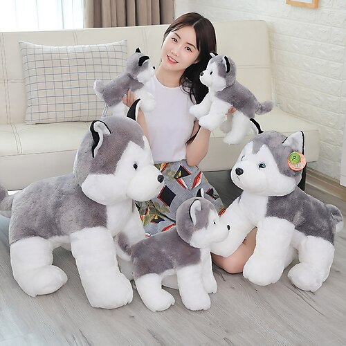 

Hailiwei husky peluche perro almohada lindo perro muñeca imitación perro peluche muñeca