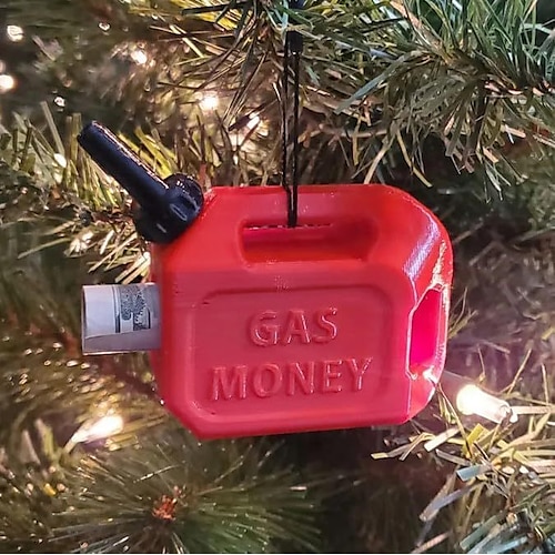 

Funny Gas Can Money Clip Ornament, 2023 Red Resin Christmas Tree Ornaments, Red Gas Can Ornament, Cute Red Hanging Decoration Gift, Funny Money Holder Ornament