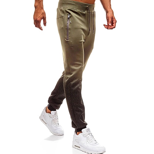 

Men's Sweatpants Joggers Trousers Pocket Drawstring Elastic Waist Plain Comfort Breathable Outdoor Daily Going out Fashion Casual Army Green Red