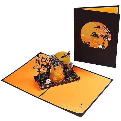 

joyeux halloween carte pop-up pour maman enfants filles grand-mère amis ou n'importe qui 3d pop up saints' eve cartes de voeux cadeaux de vacances fabriqués à la main