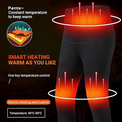 Cheap 22 Heating Areas Winter Electric Heated Underwear Set Motorcycle  Jacket UsbHeating Jacket Men Women Thermal Clothes S-5XL