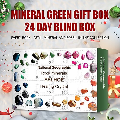 

Ore Christmas Advent Calendar 24 Day Mineral Blind Box Christmas Countdown Gift Box Advent Calendar Christmas Gifts