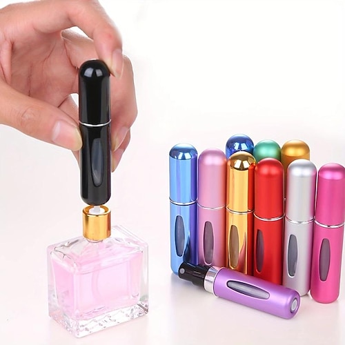 

Bouteille de recharge de parfum portable, mini pot de pulvérisation rechargeable, boîtier de pompe à parfum, conteneurs cosmétiques vides, atomiseur pour voyage 5ml