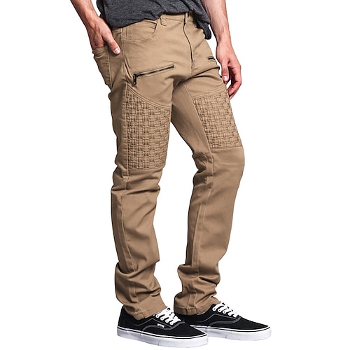 

Homens Calças chinês Calça Chino Bolsos Tecido Conforto Respirável Ao ar livre Diário Para Noite Moda Casual Preto Branco