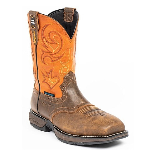 

Hombre Botas Botas cowboy Zapatos de Paseo Clásico Casual Exterior Diario Cuero Sintético Impermeable Cómodo Mitad de Gemelo Mocasín Marrón Claro Amarillo marron Otoño Invierno