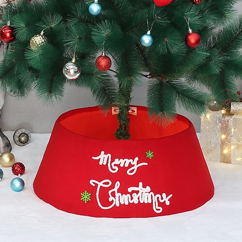 

Fabric Elf Leg Machine Embroidery Letters Christmas Tree Surrounding Christmas Tree Base Decoration 3D Tree Skirt