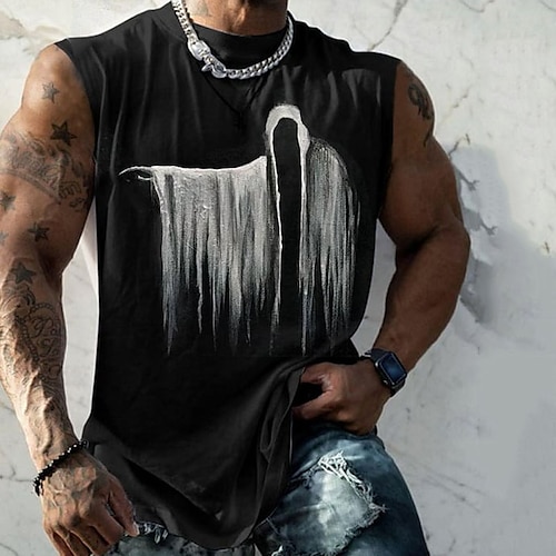 

Ghost Graphic Prints Fashion Muscle Halloween Men's 3D Print Vest Top Sleeveless T Shirt for Men Sport Daily Gym T shirt Black Blue Orange Cap Sleeve Crew Neck Shirt Spring Summer Clothing Apparel