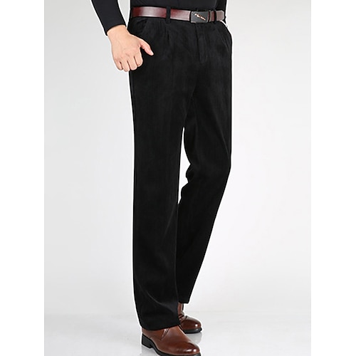 

Homme pantalon de costume Pantalon en Velours Côtelé Pantalons d'hiver Pantalon Pantalon de costume Poche Plein Confort Respirable Extérieur du quotidien Sortie Mode Décontractées Noir Vert Véronèse