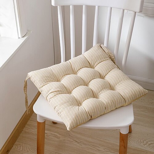 

Coussin de siège carré, coussins de chaise super doux pour canapé, tabouret, chaise, housse de tapis de chaise antidérapante avec attaches pour la maison, le bureau, l'extérieur