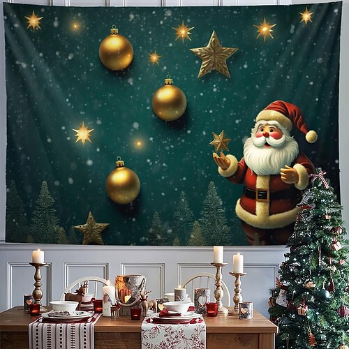 

Noël Père Noël suspendu tapisserie mur art grande tapisserie décor mural photographie toile de fond couverture rideau maison chambre salon décoration