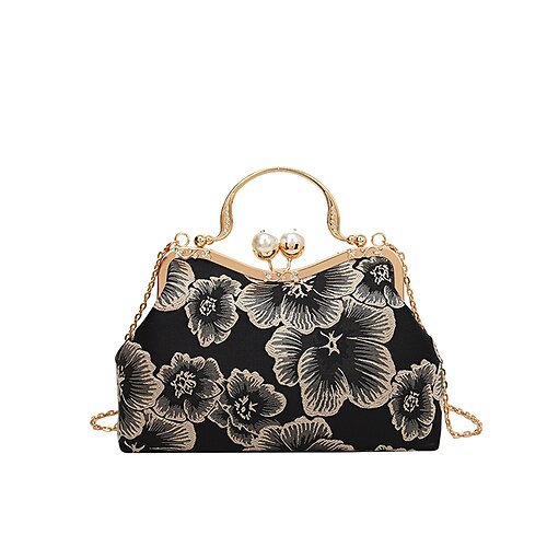 

Femme Sac à main Sac de soirée Synthétique du quotidien Détail Perle Chaîne Grande Capacité Géométrique Noir Rose Bleu
