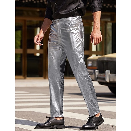 Mens Metallic Silver Pants | ShopStyle