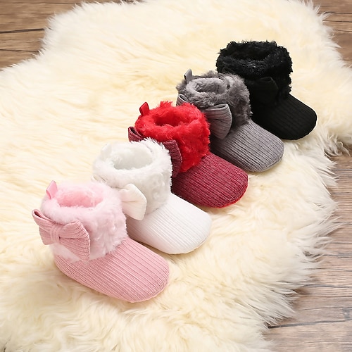 

Boys Girls' Boots Daily Casual Knit Non-slipping Little Kids(4-7ys) Toddler(2-4ys) School Casual Daily Walking Outdoor Black White Pink Fall Winter