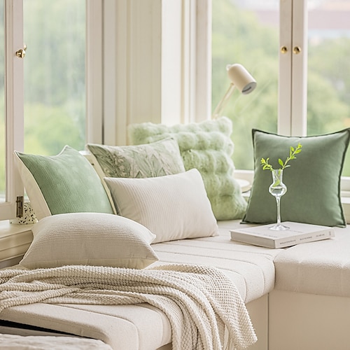 Decorative Velvet Stuffed Cushion Cover For Living Room, Bedroom