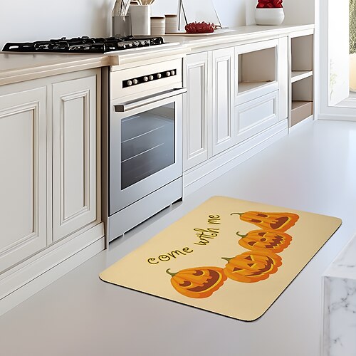 

Halloween Pumpkin Doormat Non-Slip Oil Proof Rug Indoor Outdoor Mat Bedroom Decor Bathroom Mat Entrance Rug Door Mat