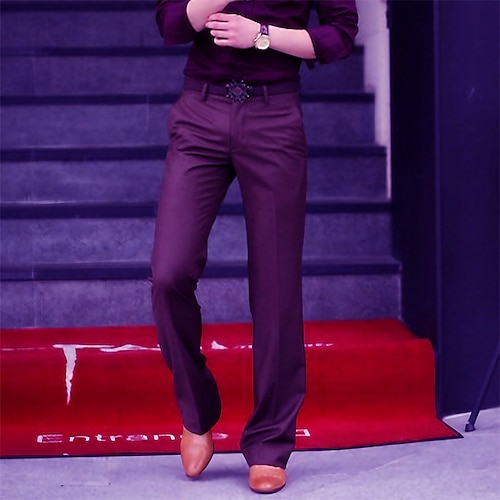 Mens Purple Slim Fit Straight Dress Pants For Formal Office, Business, And  Weddings Flat Front Blue Work Trousers By Brand 210522 From Dou01, $19.78 |  DHgate.Com