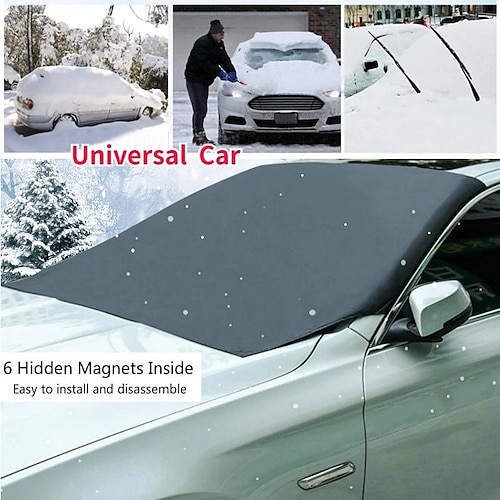 

Protect Your Car From Sun, Snow and Water with this Universal Magnetic Car Windshield Cover