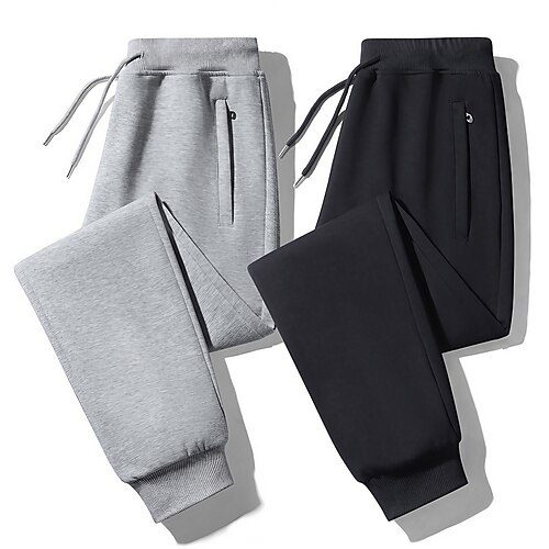 

Hombre Pantalones de Deporte Pantalón Jogger Pantalones Bolsillo Correa Cintura elástica Plano Comodidad Transpirable Exterior Diario Noche Moda Casual Negro Gris Ligero