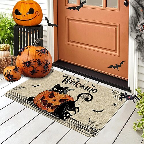 

Halloween-Teppich, Halloween-Tür-Horror-Dekorations-Bodenmatte, Küchenmatte, Schlafzimmer-Eingangstürmatte, Hausflur-Bodendekoration, Wohnzimmerteppich, Badezimmermatte, Herbst-Halloween-Dekor