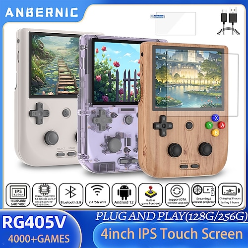 ANBERNIC-RG405V Console de jogos PS2 portátil, 4 Polegada IPS Touch Screen,  Tiger T618, Android 12, 64 Bit, Atualização OTA, Handheld, PSP, Retro -  AliExpress