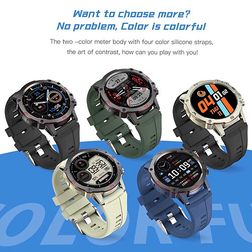 

696 ZL85 Reloj inteligente 1.39 pulgada Smartwatch Reloj elegante Bluetooth Podómetro Recordatorio de Llamadas Seguimiento del Sueño Compatible con Android iOS Hombre Llamadas con Manos Libres