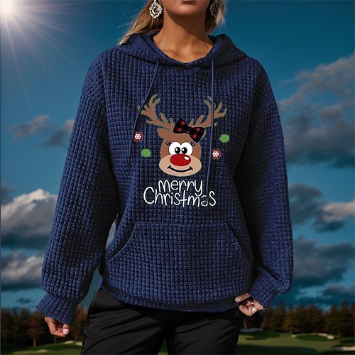 

Damen Golf-Hoodie Golfpullover Golf-Sweatshirt warm Atmungsaktiv Feuchtigkeitsableitung Langarm Golf-Oberbekleidung Shirt Regular Fit Kordelzug Mit Kapuze Tier Bedruckt Frühling Herbst Tennis