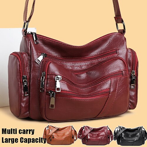 

Femme Sac bandoulière Sac d'épaule Sac hobo faux cuir Extérieur du quotidien Vacances Fermeture Grande Capacité Etanche Poids Léger Couleur unie [9933]Rouge [9933]Noir [9933]marron