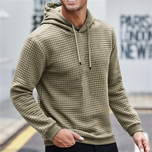 

Men's Hoodie Light Green Blue Brown Green Khaki Hooded Plain Sports Outdoor Daily Holiday Streetwear Cool Casual Spring Fall Clothing Apparel Hoodies Sweatshirts