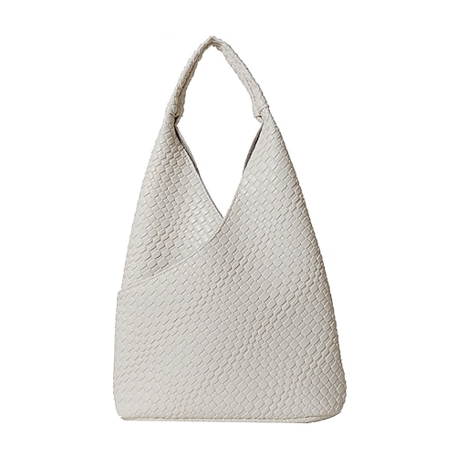 

Femme Sac d'épaule faux cuir du quotidien Grande Capacité Poids Léger Géométrique Noir Blanche Marron