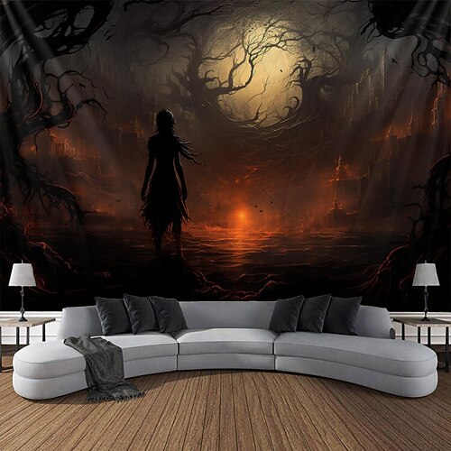 

Tapiz colgante de Halloween, arte de pared, tapiz grande, decoración mural, fotografía, telón de fondo, manta, cortina, decoración para el hogar, dormitorio y sala de estar