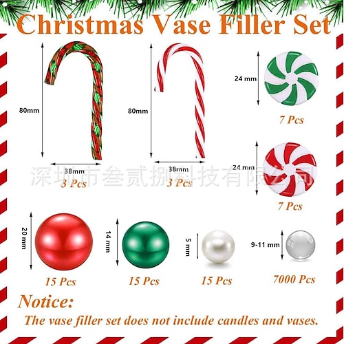 Vases Christmas Vase Filler Durable Acrylic Floating Pearls For