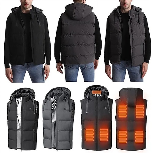 

Men Women Heating Vest Heated Electric Winter Jacket USB Coat Warm Warm Thermal