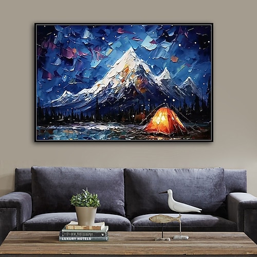 

Mintura peintures à l'huile de paysage de montagne faites à la main sur toile décoration murale image abstraite moderne pour la décoration intérieure roulé sans cadre peinture non étirée