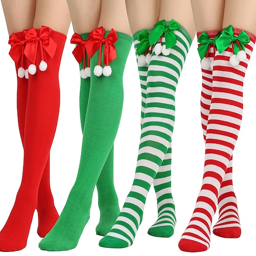 

6 Pack Socks / Long Stockings Women's Vacation Party Christmas Halloween Christmas Halloween Masquerade Easy Halloween Costumes