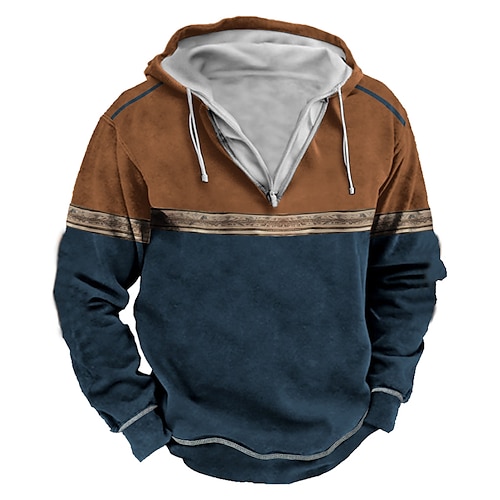 

Hombre Sudadera Sudaderas con cremallera Vino Azul Marino Marrón Beige Con Capucha Bloque de color Deporte Diario Festivos Vintage Fresco Casual Primavera Otoño Ropa Sudaderas con capucha Sudaderas