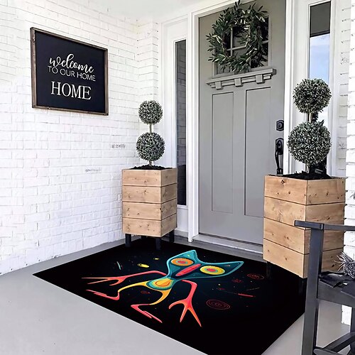 

Tapis de porte extraterrestre antidérapant, résistant à l'huile, tapis de sol intérieur et extérieur, décor de chambre à coucher, tapis de salle de bain, tapis d'entrée