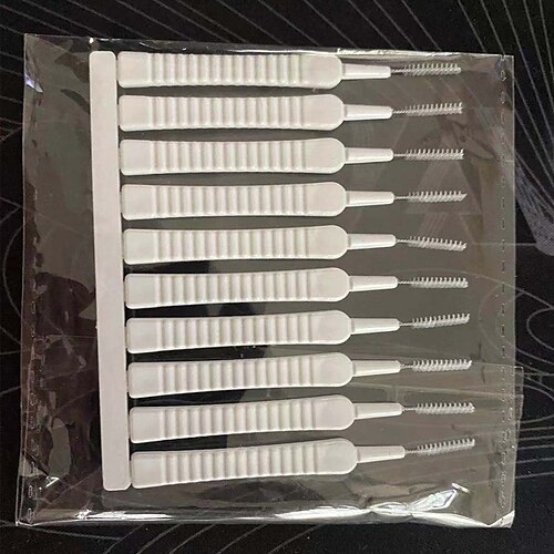 10pcs Set Bathroom Micro Nylon Brush Shower Head Anti Clogging Cleaning  Brush Mobile Phone Hole Pore Washing Tools, Buy More, Save More