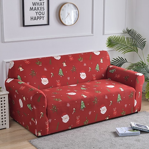 

Christmas Stretch Couch Covers Sectional Sofa Cover For Dogs Pet, Slipcovers For Love Seat, L Shaped,3 Seater, U Shaped, Arm Chair Washable Couch Protector