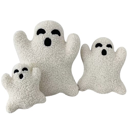 

Coussins fantômes d'Halloween, oreillers décoratifs effrayants pour canapé-lit, oreiller d'Halloween en peluche pour fête, décorations d'extérieur pour la maison, coussin décoratif fantôme