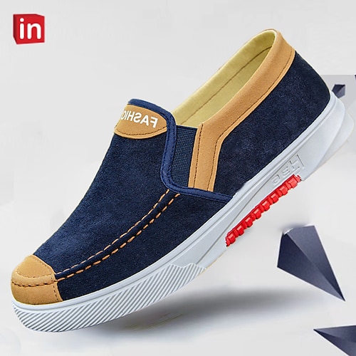 

Homens Mocassins e Slip-Ons Mocassins Comfort Caminhada Vintage Casual Ao ar livre Diário Tecido Quente Aumentar a Altura Confortável Mocassim Preto Azul Caqui Inverno