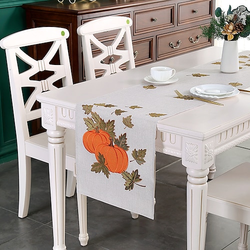 

Thanksgiving citrouille chemin de table automne toile de jute chemin de table ferme table intérieure automne décoration table drapeau décor pour manger mariage fête vacances