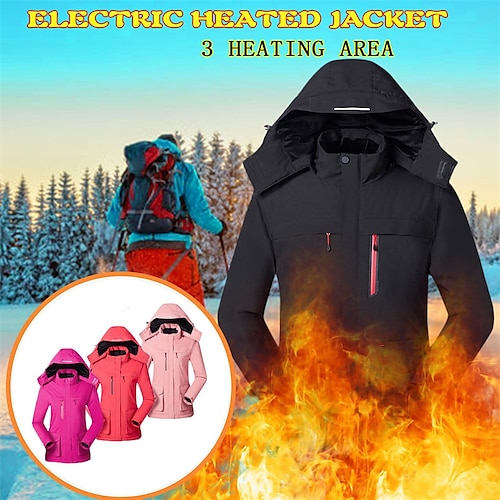 

Chaleco térmico de 3 áreas, chaqueta con carga usb, ropa cálida a la moda, calefacción eléctrica usb, chaleco térmico para exteriores para Otoño e Invierno