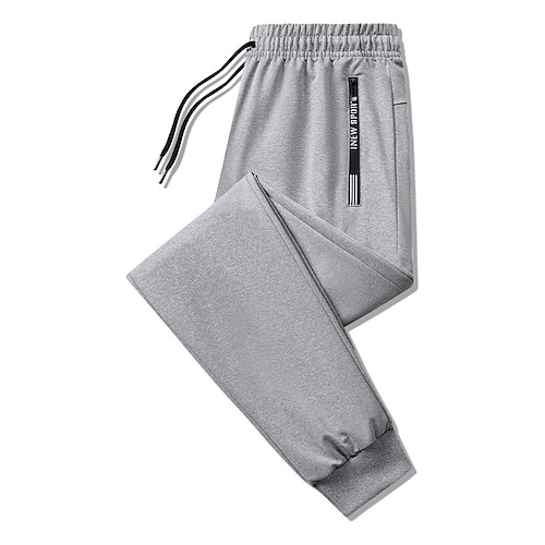 

Homme Joggings Pantalon Jogging Pantalon Poche Cordon Taille elastique Plein Confort Respirable Extérieur du quotidien Sortie Mode Décontractées Noir Jambe droite noire