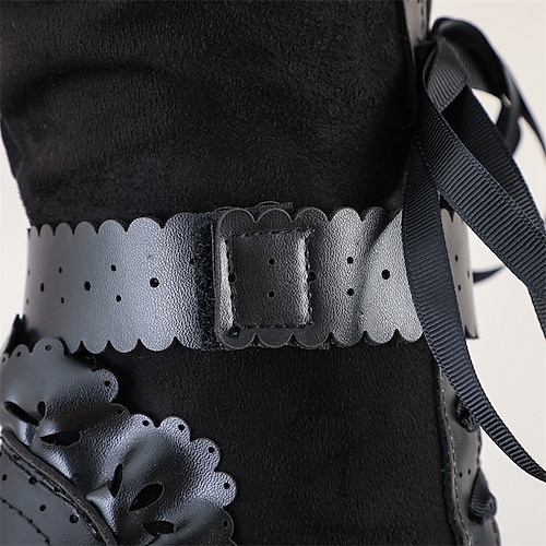  Women's Victorian Gothic Lace-Up Ankle Boots with Bow and Ruffle Trim – Gatsby-Inspired Elegant Boots for Cosplay, Costume Parties, and Vintage Fashion