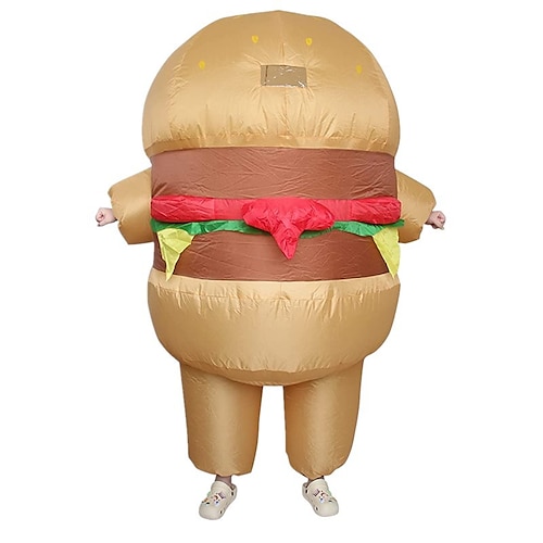 

Hamburger Partykostüm Aufblasbare Kostüme Erwachsene Herren Damen Ein Stück Cosplay Leistung Party Halloween Halloween Karneval Maskerade Einfache Halloween-Kostüme