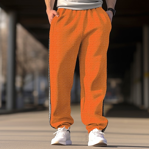 

Hombre Waffle Pantalones de Deporte Pantalones de chándal de pierna ancha Persona que practica jogging Pantalones Correa Cintura elástica Retazos Comodidad Transpirable Casual Diario Festivos