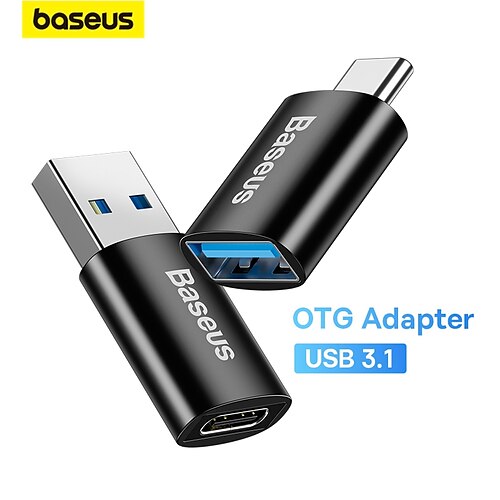 

Adaptador baseus usb 3.1 otg tipo c para usb conversor fêmea para macbook pro air samsung s20 s10 conector usb otg